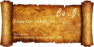 Cserta Jolán névjegykártya