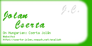 jolan cserta business card